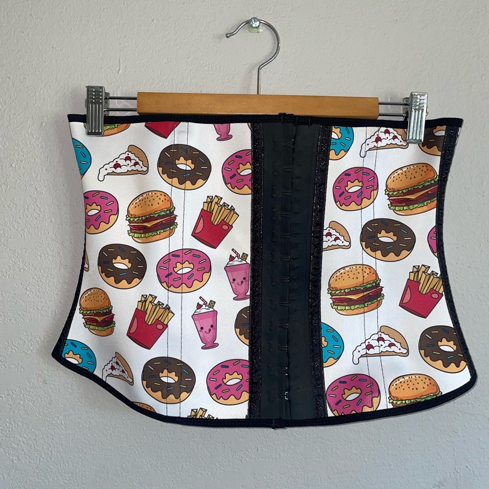 Waist trainer hamburger fries, milkshake pizza donuts, Size XL